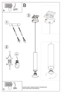 Lampa wisząca LAGOS 1 biały