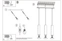 Lampa wisząca LAGOS 3L czarny