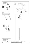 Lampa wisząca MOZAICA 1 czarny/miedź