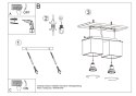 Plafon QUAD 2 czarny