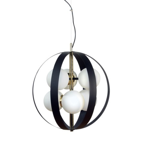 1138 LAMPA WISZĄCA NELA 50CM CZARNO-ZŁOTA/ BLACK-GOLD