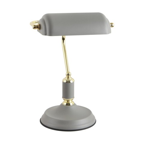 A2048-GR ROMA LAMPA BIURKOWA SZARO-ZŁOTA/GREY-GOLD