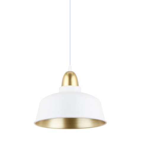 A8063-WH MENSA LAMPA WISZĄCA BIAŁY MAT+ZŁOTO/MATT WHITE+GOLD