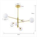 Lampa wisząca Dorado 6xG9 złota LP-002/6P