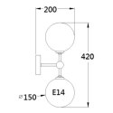 Kinkiet Dorado 2xE14 złoty LP-002/2W