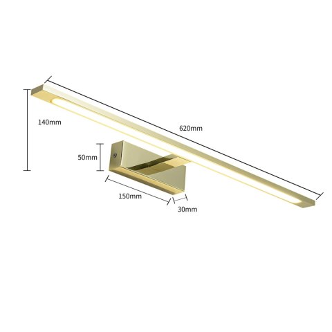 Kinkiet Isla duży 3000K 1xLED złoty IP44 GS-LWB-20W/3 GOLD Kinkiet Isla duży 3000K 1xLED złoty IP44 GS-LWB-20W/3 GOLD