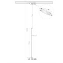 Lampa wisząca Lungo 1 do szynoprzewodu 1F 1xG9 czarna LP-894/1P BK 1F