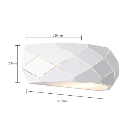 Kinkiet Reus 1xE27 biały LP-8069/1W WH Kinkiet Reus 1xE27 biały LP-8069/1W WH