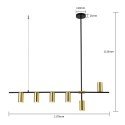 Lampa wisząca Arizona 6xGU10 czarno/złota LP-074/6PL BK/GD