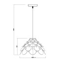 Lampa wisząca Burgo mała 1xE27 drewno LP-101335/1P S