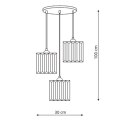 Lampa wisząca Galactico talerz 3xE27 czarna/transparentna LP-2383/3P