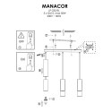 Lampa wisząca Manacor 3xGU10 biała LP-232/3L WH