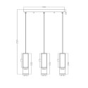 Lampa wisząca Manacor 3xGU10 czarna LP-232/3L BK