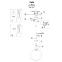 Lampa wisząca Palla mała 1xE14 złota LP-2844/1P S GD