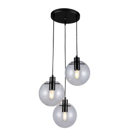 Lampa wisząca Puerto 3xE27 czarna LP-004/3P BK