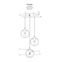 Lampa wisząca Puerto 3xE27 złota LP-004/3P GD