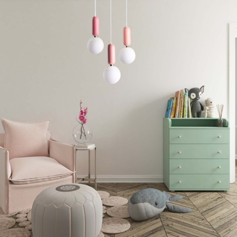 Lampa wisząca Rubi 3xE14 rożowa LP-044/3P Pink Lampa wisząca Rubi 3xE14 rożowa LP-044/3P Pink