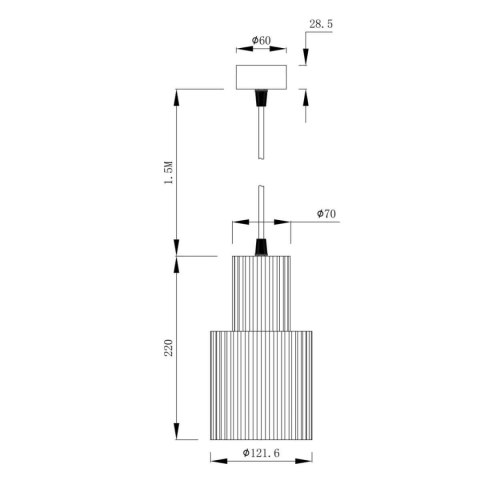 Lampa wisząca Tokio tuba duża 1xE27 biała LP-787/1P L WH Lampa wisząca Tokio tuba duża 1xE27 biała LP-787/1P L WH