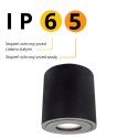 Oczko Faro XL natynkowa 1xGU10 czarna IP65 LP-6510/1SM XL BK