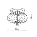 Plafon biało-srebrny ozdobny LED Sada 3xE14 LP-119/3C