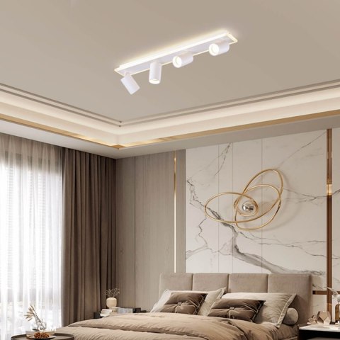 Lampa sufitowa Parma 4xGU10 + 1xLED biała LP-0612/4C WH