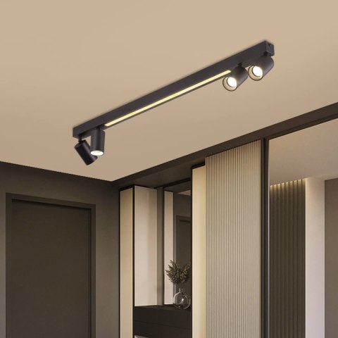 Lampa sufitowa Perugia 4xGU10 + 1xLED czarna LP-0703/4C BK Lampa sufitowa Perugia 4xGU10 + 1xLED czarna LP-0703/4C BK