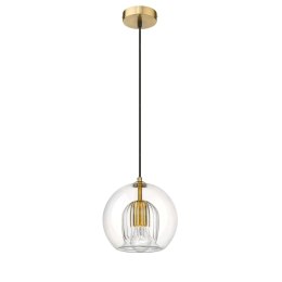 Lampa wisząca Arette 1xE27 złota/transparentna LP-133/1P