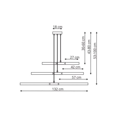 Lampa wisząca Lugano 3xLED brązowa/czarna LP-2828/3P Lampa wisząca Lugano 3xLED brązowa/czarna LP-2828/3P