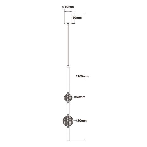 Lampa wisząca Vaku 1xLED złota LP-719/2P GD Lampa wisząca Vaku 1xLED złota LP-719/2P GD