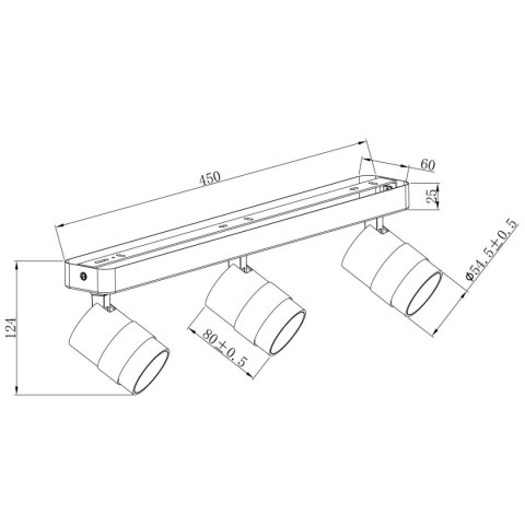Spot Anillo 3xGU10 czarny LP-770/3W BK Spot Anillo 3xGU10 czarny LP-770/3W BK