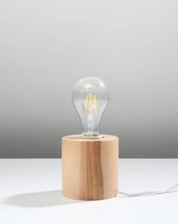 Lampa biurkowa SALGADO naturalne drewno
