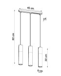 Lampa wisząca BORGIO 3L biały