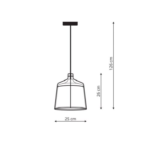 Lampa wisząca Dritto 1xE27 mała biała LP-123/1P S WH Lampa wisząca Dritto 1xE27 mała biała LP-123/1P S WH