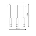 Lampa wisząca Forli 3xLED biała LP-8011/3P