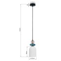 Lampa wisząca Tropea 1xE27 biała, średnia LP-2004/1P M WH