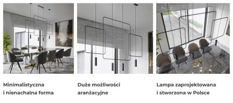 Lampa wisząca RANA 1 czarna Lampa wisząca RANA 1 czarna