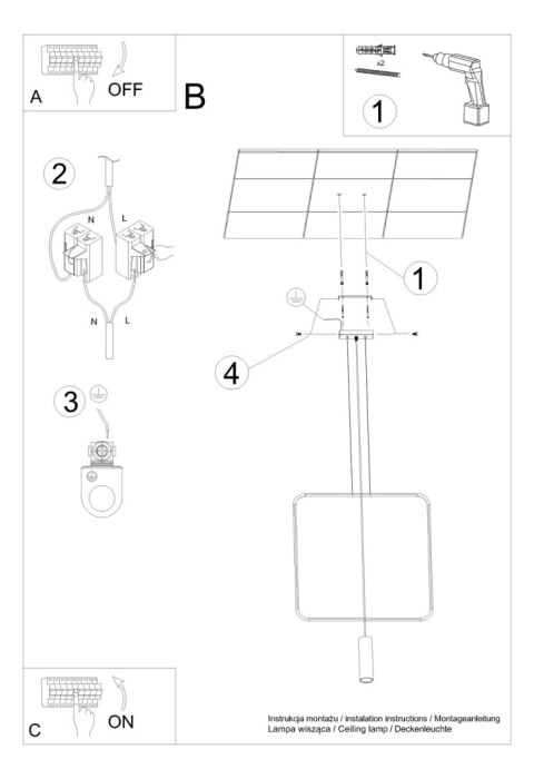 Lampa wisząca RANA 1 czarna Lampa wisząca RANA 1 czarna