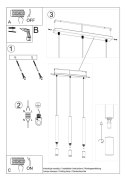 Lampa wisząca WEZYR 3 czarna