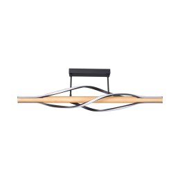 C230857003 BAEZ LAMPA SUFITOWA CZARNA+DREWNO/BLACK+WOOD