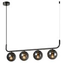 Lampa wisząca Alisa grafitowa smoked 4xE14 LP-005/4L BK