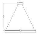 Lampa wisząca Plum 1 LED CCT duża czarna LP-0407/1P L BK Triangle