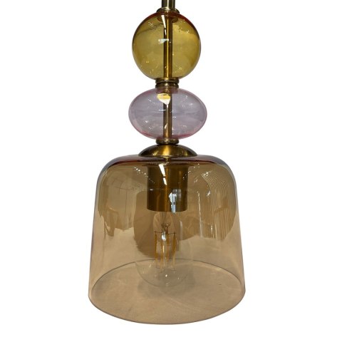 Lampa wisząca Tropea 1xE27 bursztynowa, mała LP-2004/1P S AM Lampa wisząca Tropea 1xE27 bursztynowa, mała LP-2004/1P S AM
