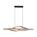 P230857003 BAEZ LAMPA WISZĄCA CZARNA+DREWNO/BLACK+WOOD