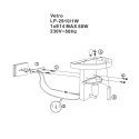 Kinkiet Vetro 1xE14 transparentna/srebrna LP-2910/1W