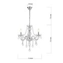 Lampa wisząca Cristallo 3xE14 transparentny LP-2940/3P