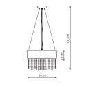 Lampa wisząca Madryt 1xE27 biała LP-81458/1P WH