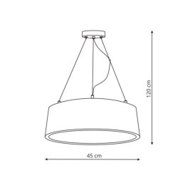 Lampa wisząca Malaga 1xLED czarna LP-622/1P BK