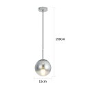 Lampa wisząca Palla mała 1xE14 chrom LP-2844/1P S CH