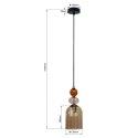 Lampa wisząca Tropea 1xE27 dymna, średnia LP-2004/1P M SM