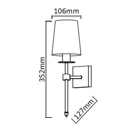 Kinkiet Casoli 1xE14 chrom LP-2118/1W chrom